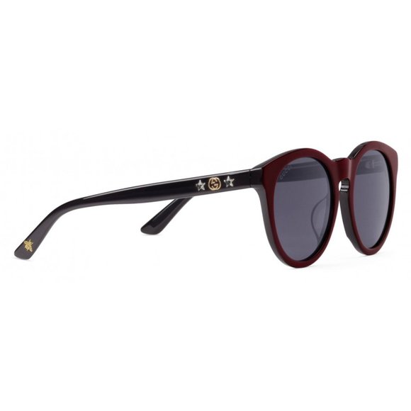 Gucci Round Frame GG Star Sunglasses in Red NEW IN GUCCI SUNGLASS CASE